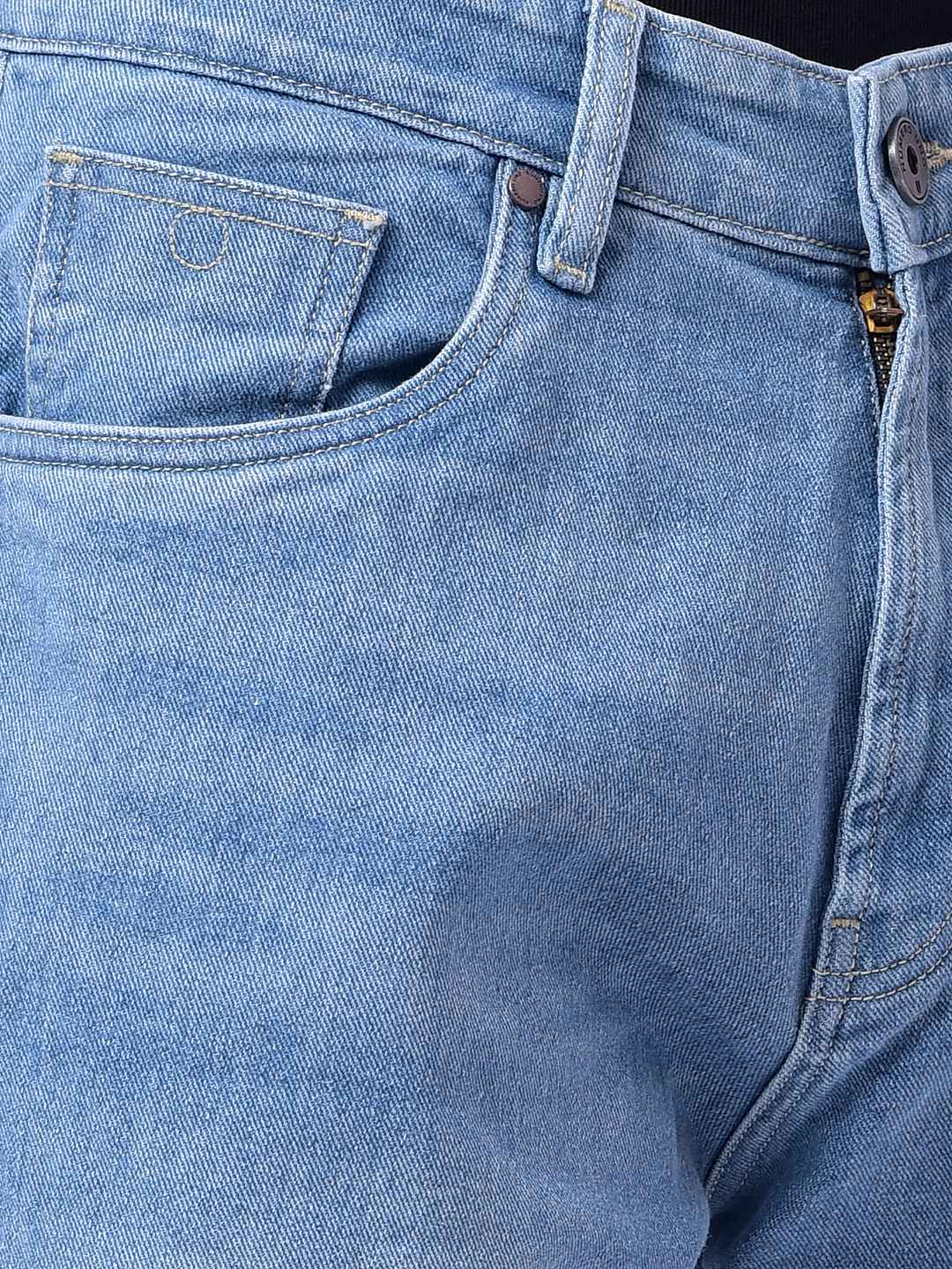 Numero Uno Men Light Blue Wide-Leg Sustainable Jeans